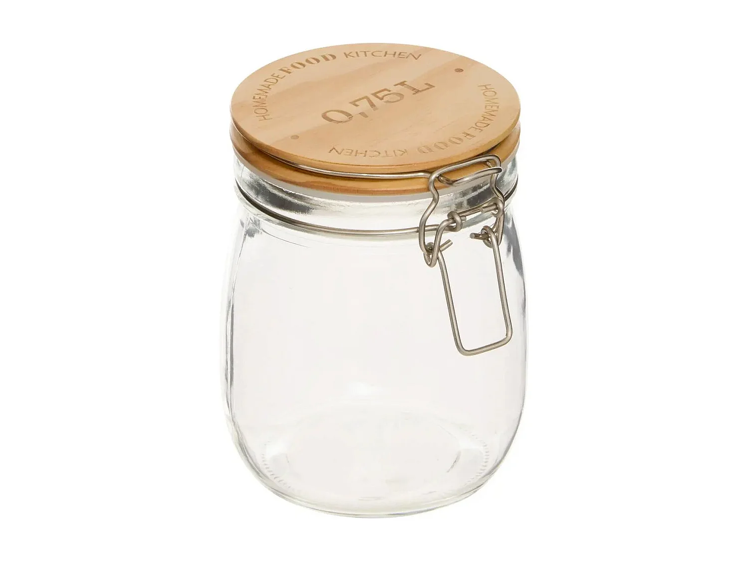 Bocal en Verre "Wording" 0,75L Transparent