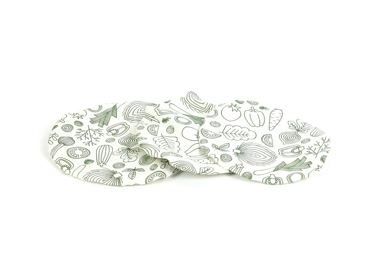 Lot de 3 Couvercles Tissu "Réutilisables" 21cm Blanc
