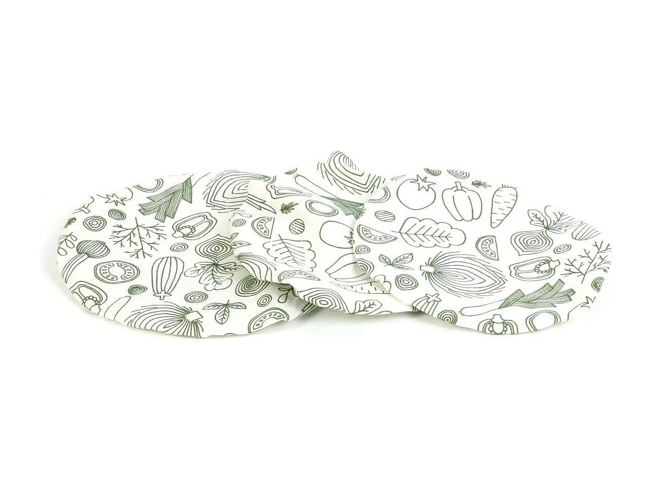 Lot de 3 Couvercles Tissu "Réutilisables" 21cm Blanc