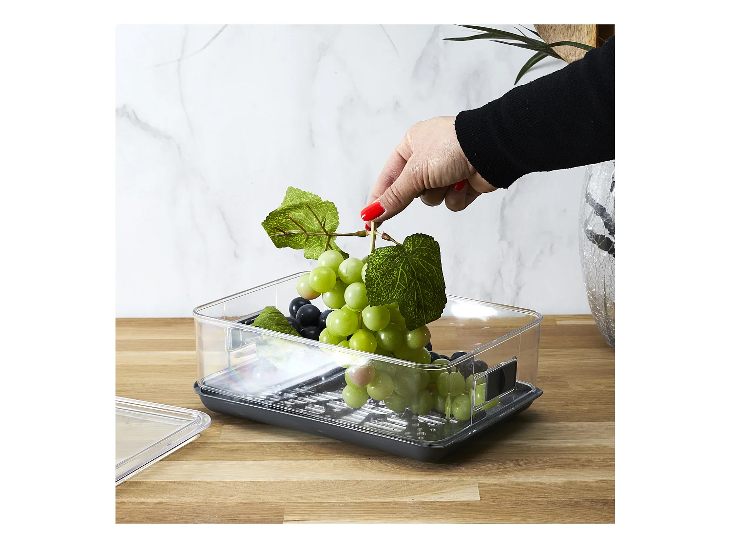 Boite De Conservation Fruit Et Legume 3.5l Transparent, Gris