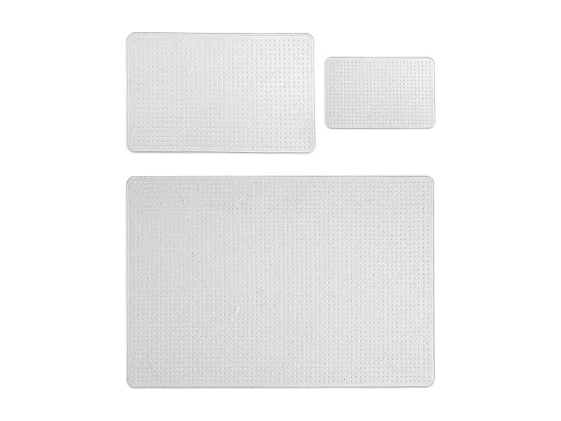 Lot de 3 Couvercles "Silicone" 34cm Transparent