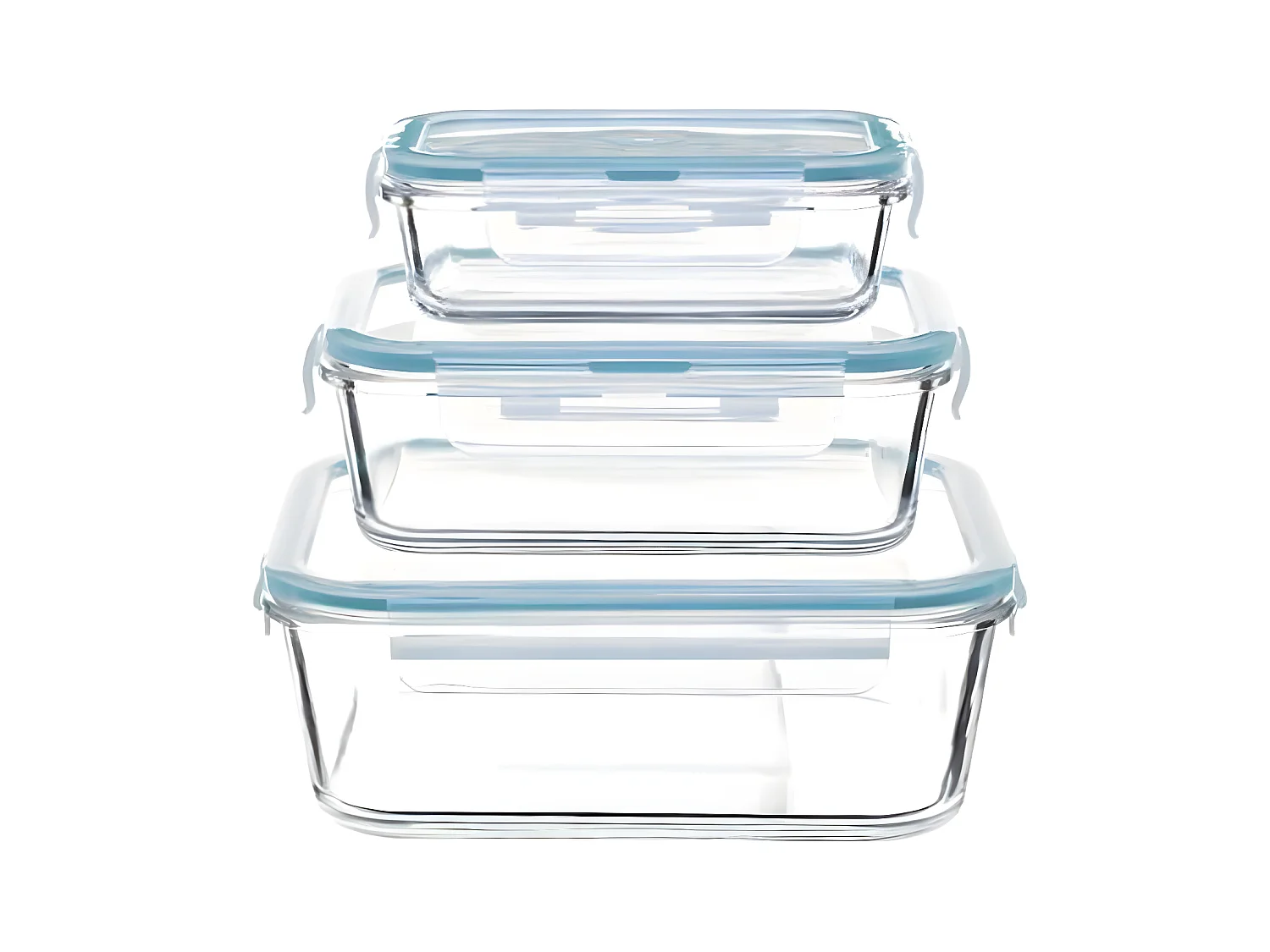 Lot de 3 Boîtes de Conservation "Clipeat" 18cm Bleu