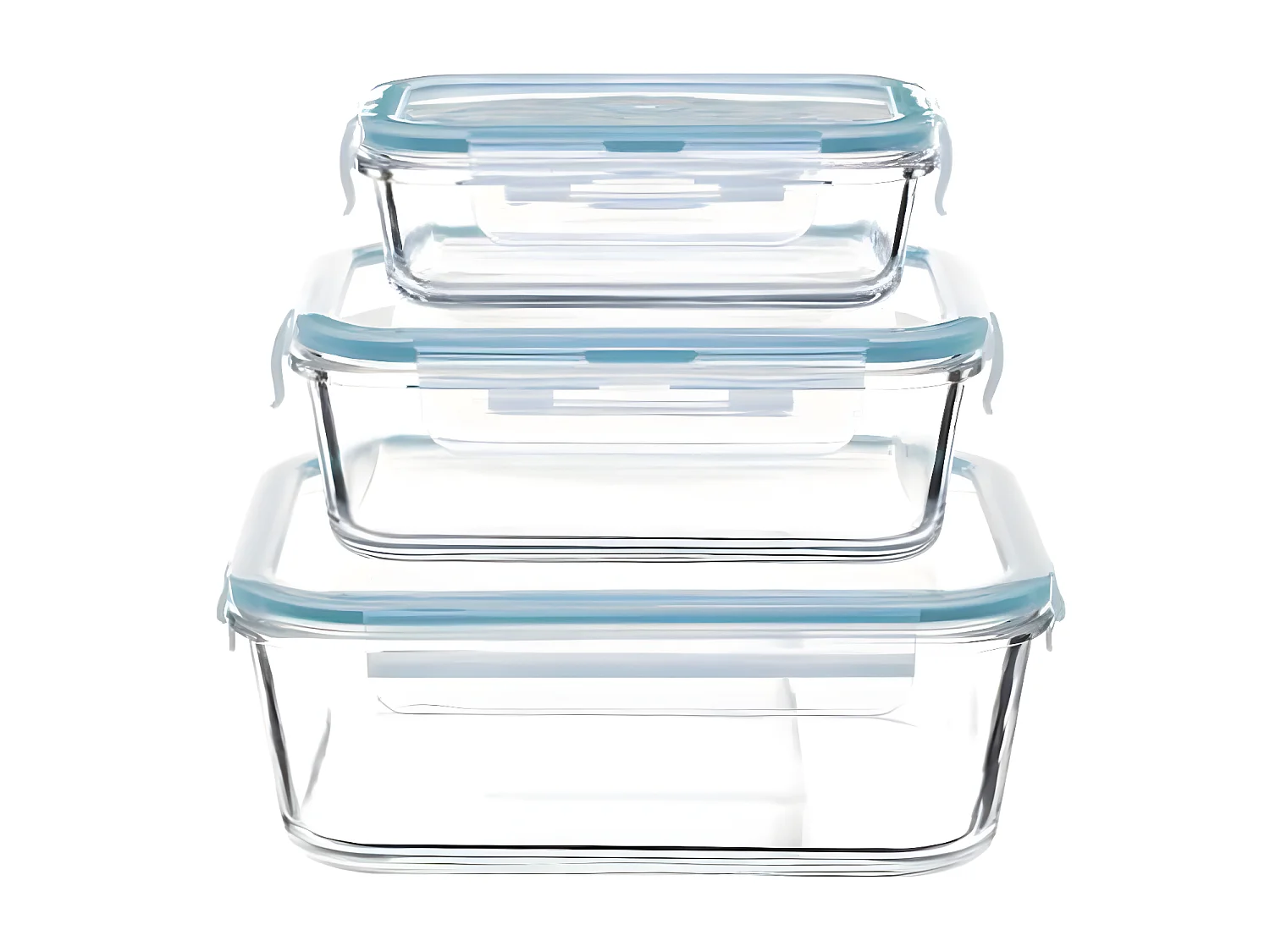 Lot de 3 Boîtes de Conservation "Clipeat" 18cm Bleu