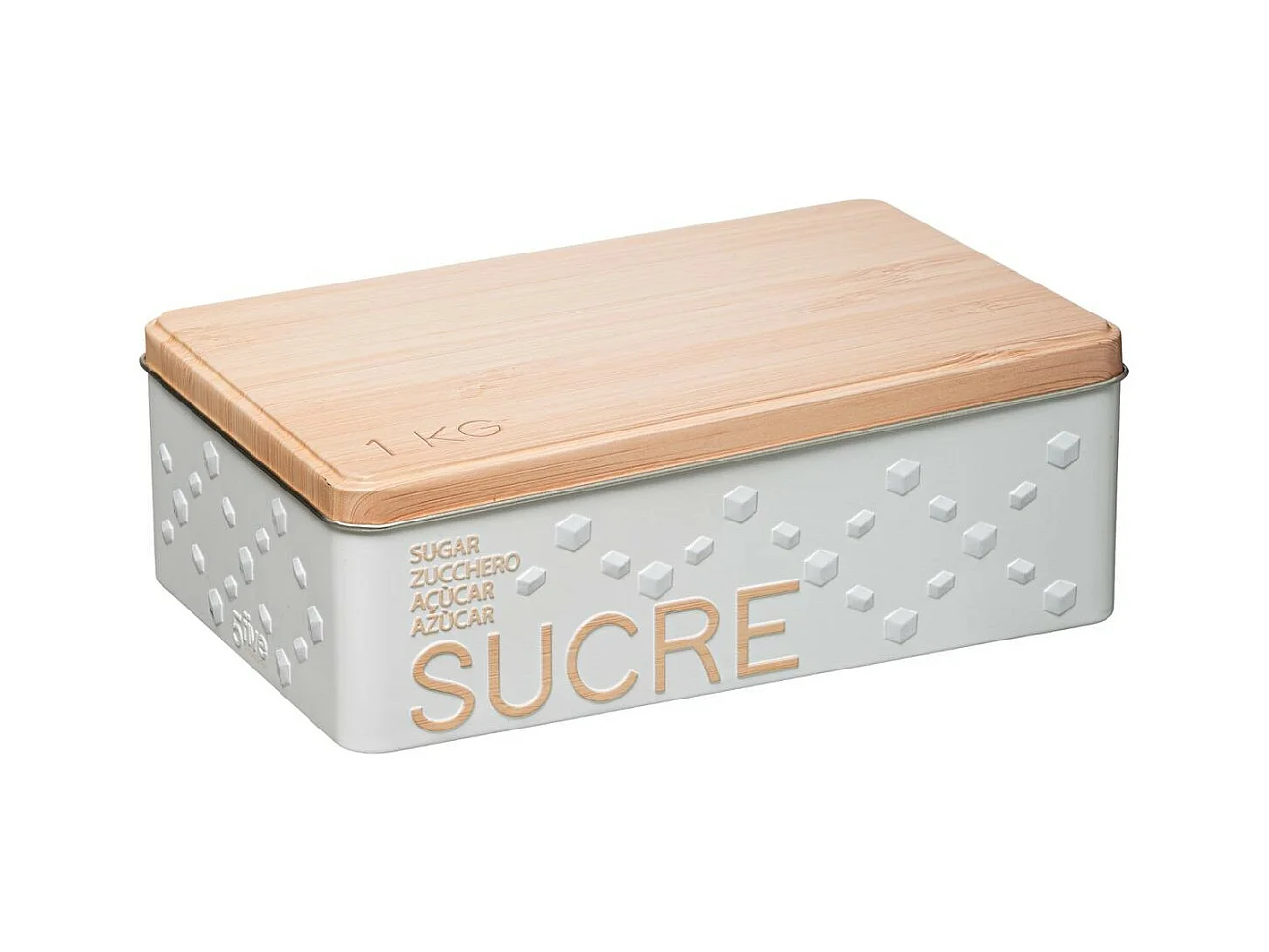 Boîte à Sucre en Morceaux "Scandi" 20cm Blanc