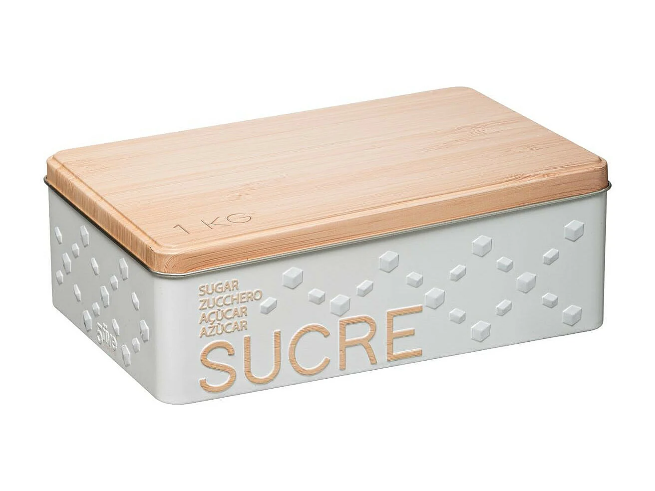 Boîte à Sucre en Morceaux "Scandi" 20cm Blanc