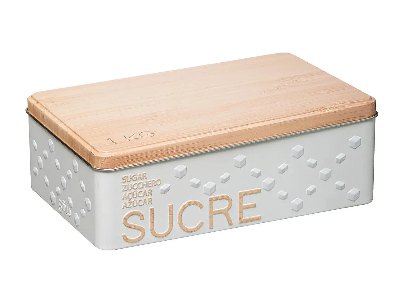 Boîte à Sucre en Morceaux "Scandi" 20cm Blanc