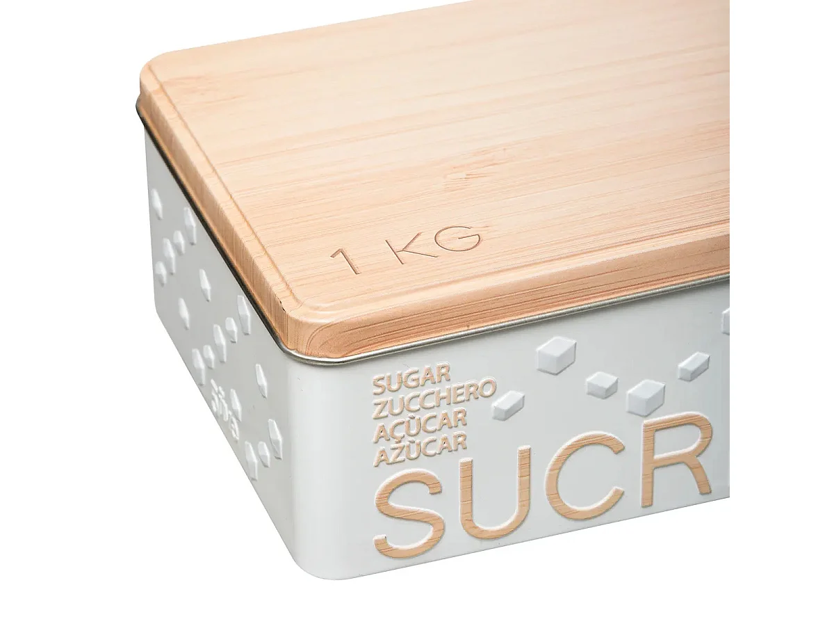 Boîte à Sucre en Morceaux "Scandi" 20cm Blanc