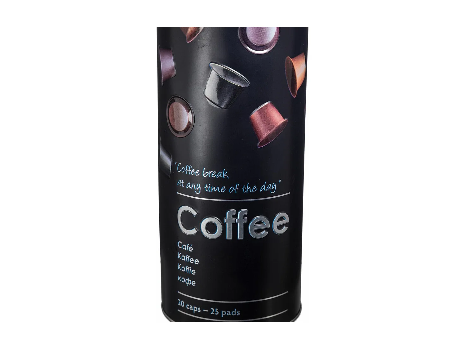 Boîte à Capsules de Café "Relief II" 17cm Noir