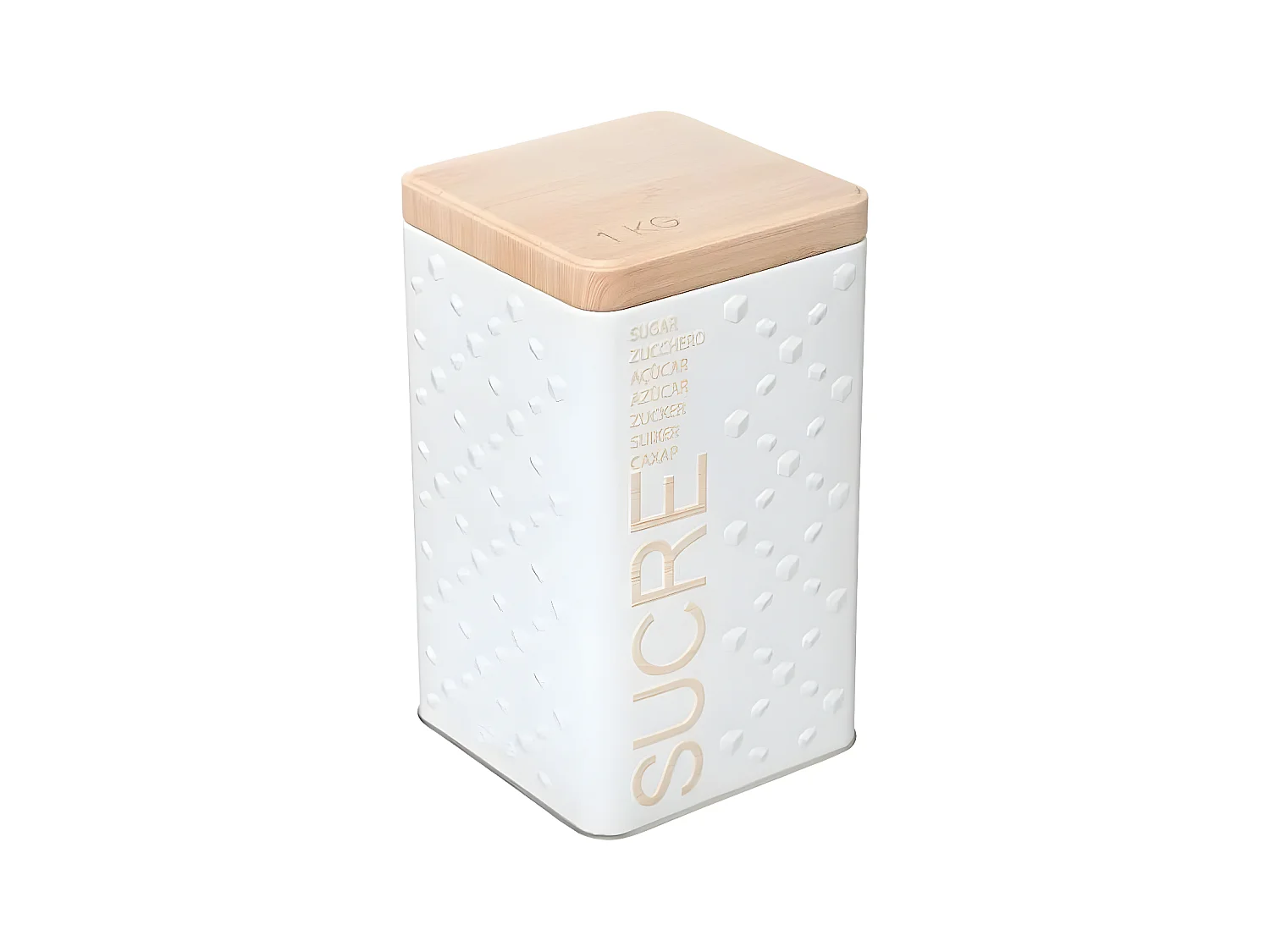 Boîte à Sucre en Poudre "Scandi" 18cm Blanc