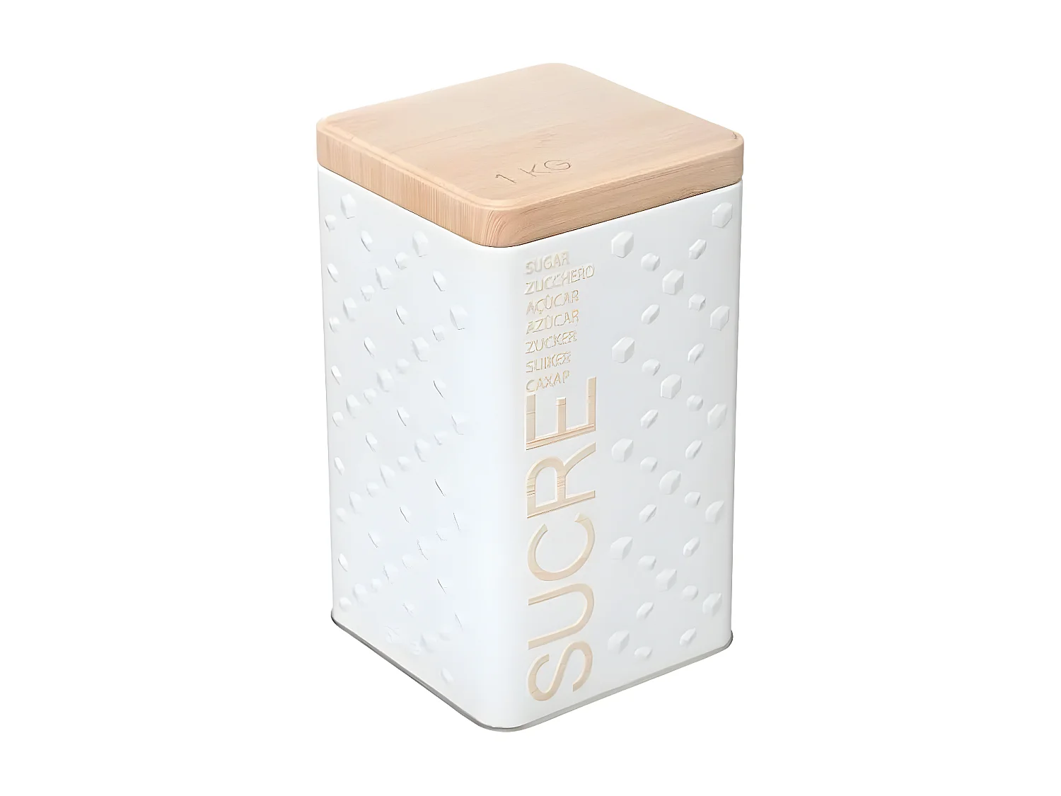 Boîte à Sucre en Poudre "Scandi" 18cm Blanc