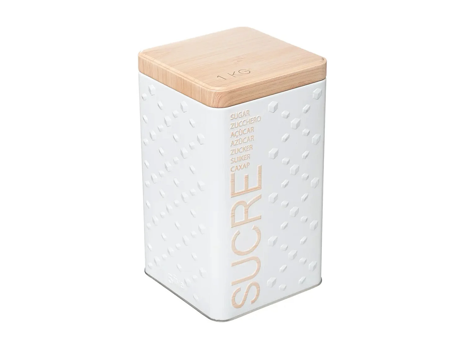 Boîte à Sucre en Poudre "Scandi" 18cm Blanc