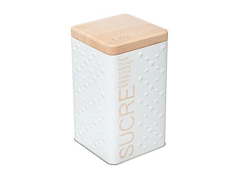 Boîte à Sucre en Poudre "Scandi" 18cm Blanc