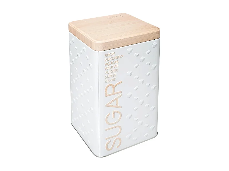 Boîte à Sucre en Poudre "Scandi" 18cm Blanc