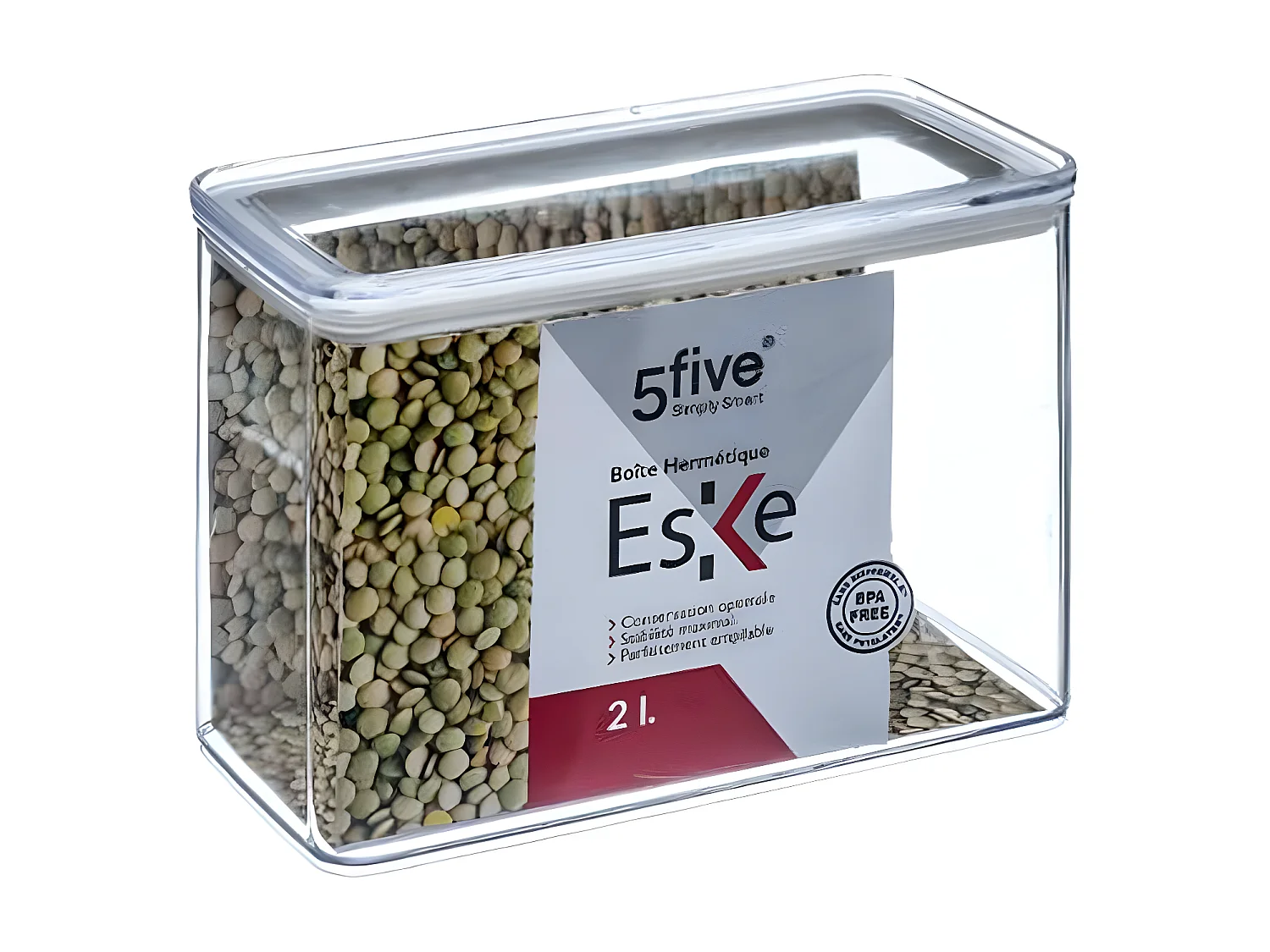 Boîte de Conservation Rectangulaire "Eske" 2L Blanc