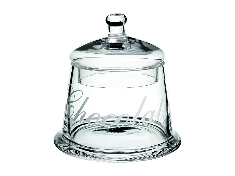 Bonbonnière "Chocolats" 12cm Transparent