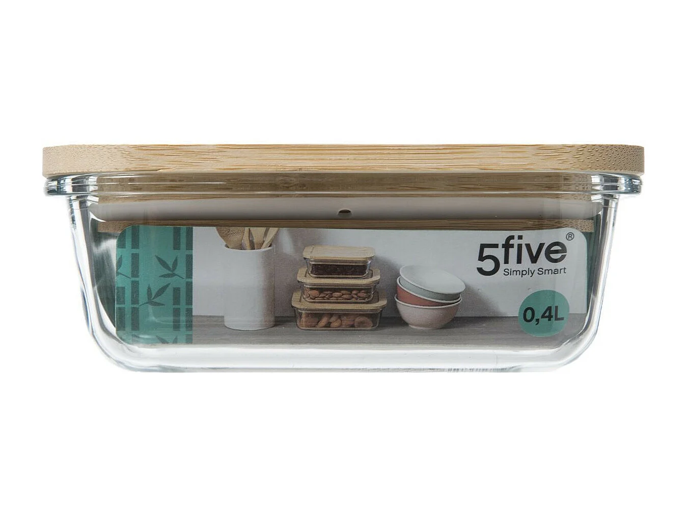 Bocal en Verre "Bambou" 0,38L Transparent