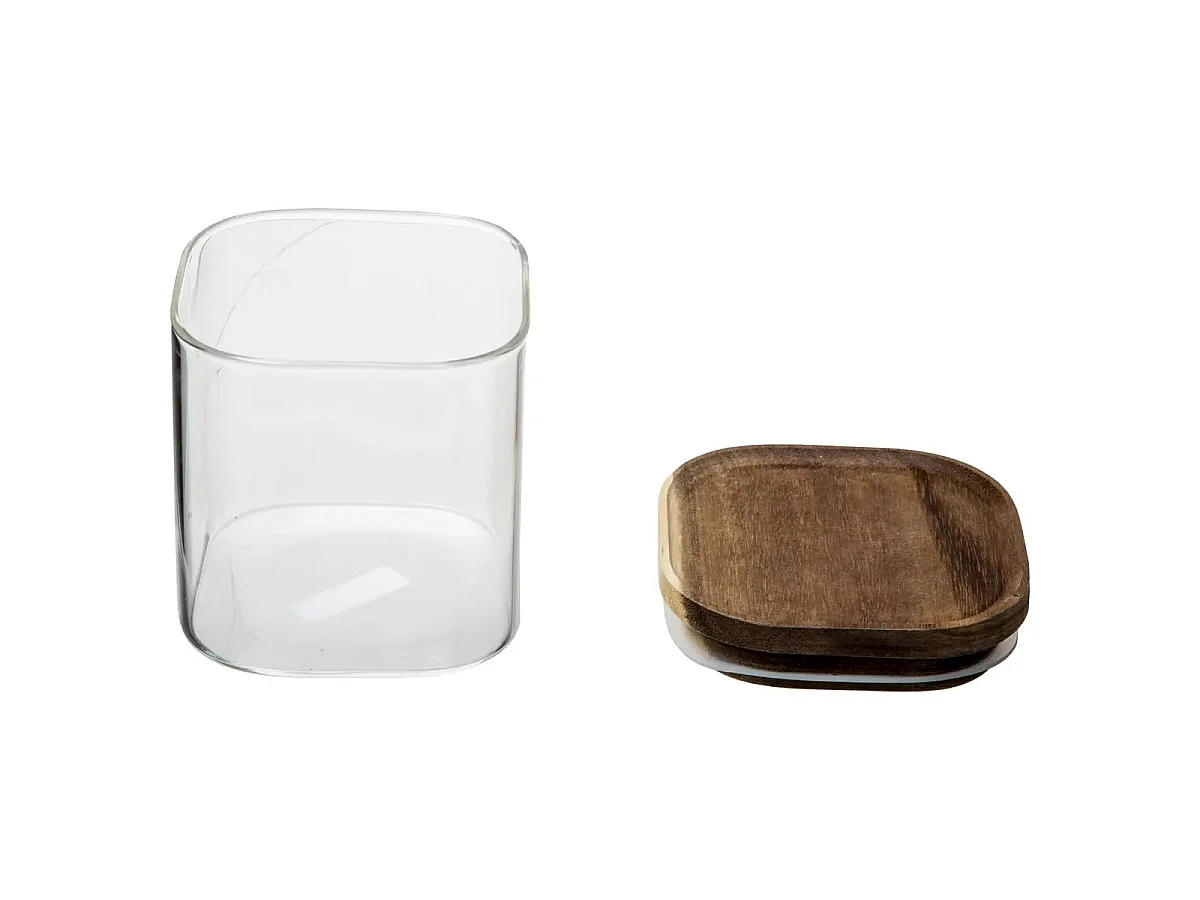 Bocal en Verre "Hermet" 0,6L Transparent & Marron