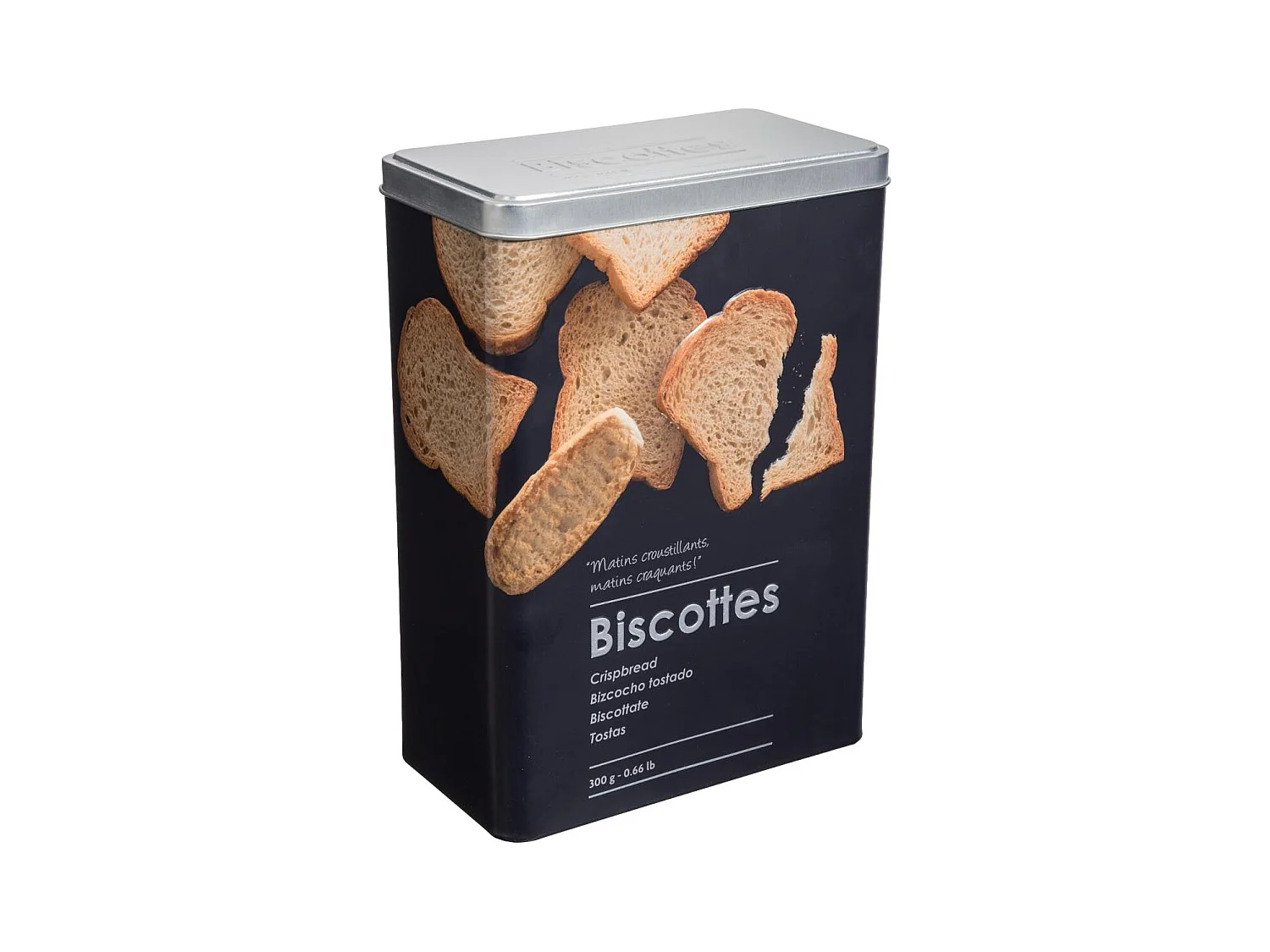 Boîte à Biscottes "Relief II" 24cm Noir