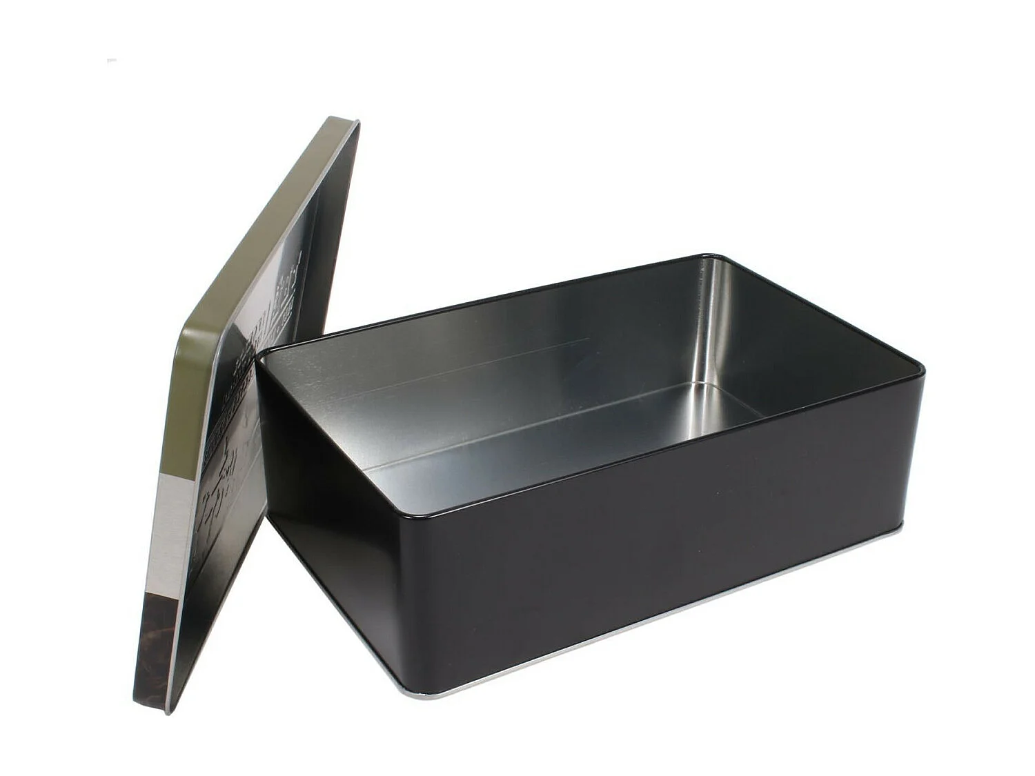 Boîte à Thé en Métal "Relief Vintage" 21cm Marron