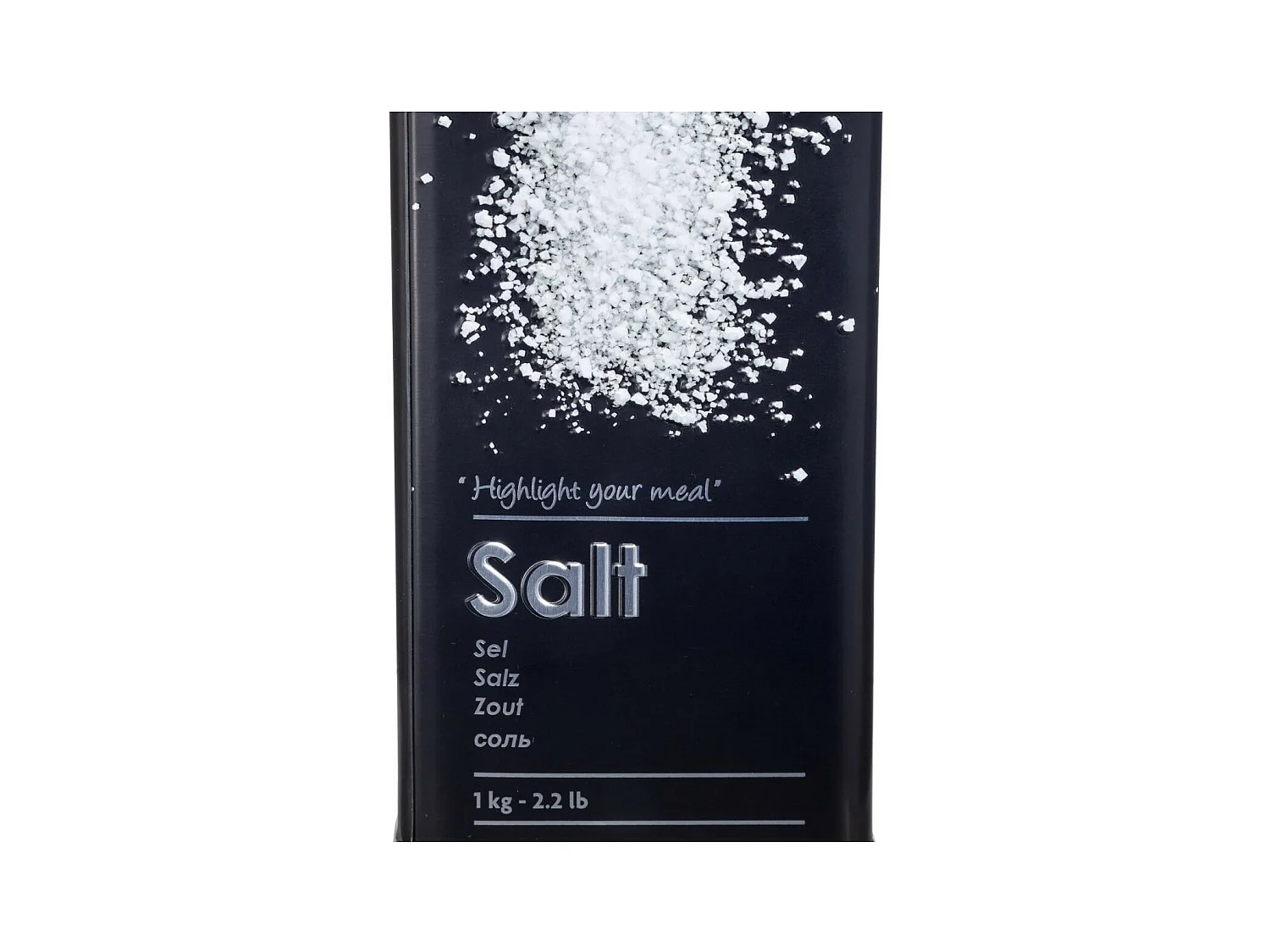 Boîte à Sel "Relief II" 17cm Noir