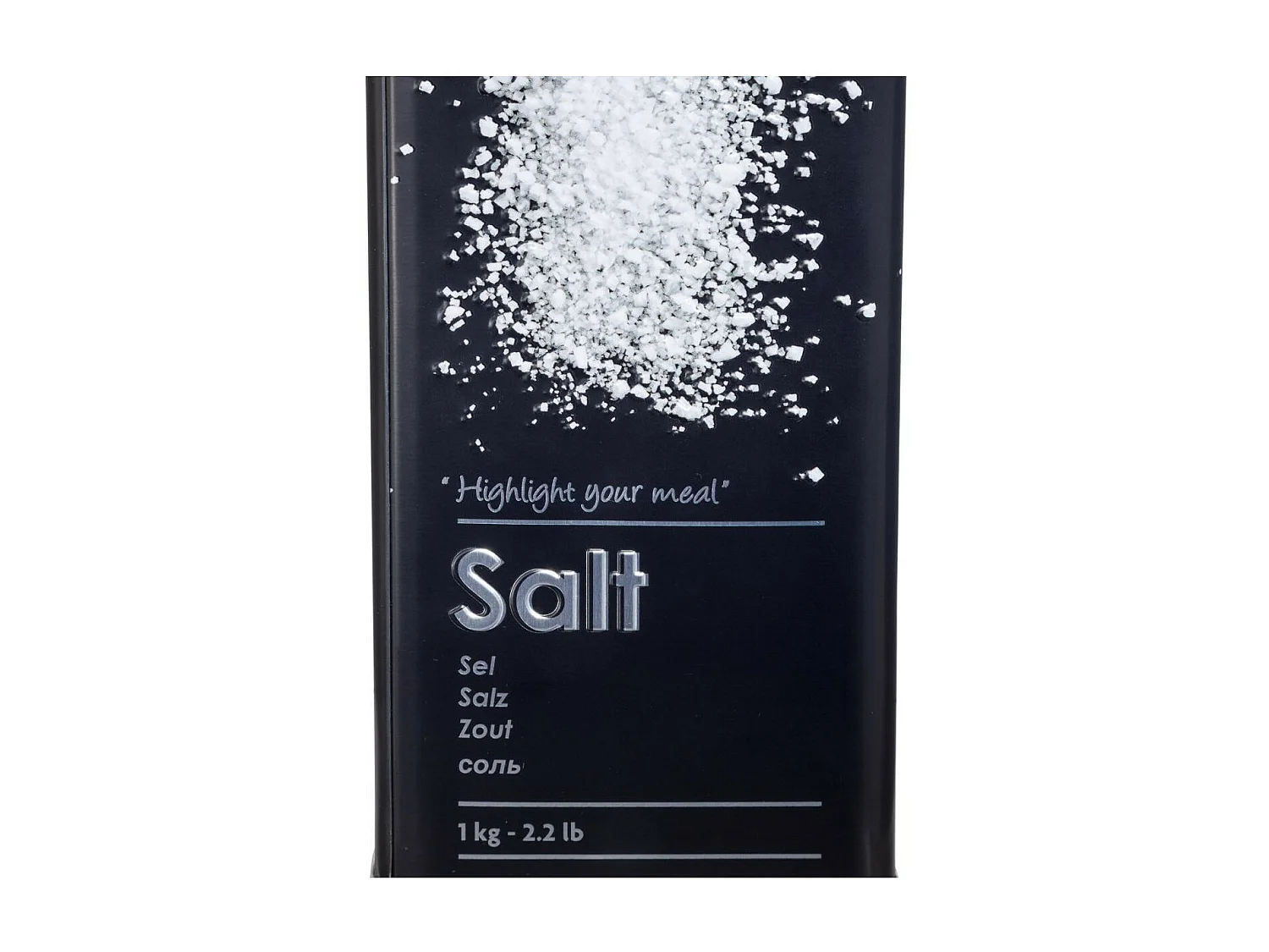 Boîte à Sel "Relief II" 17cm Noir