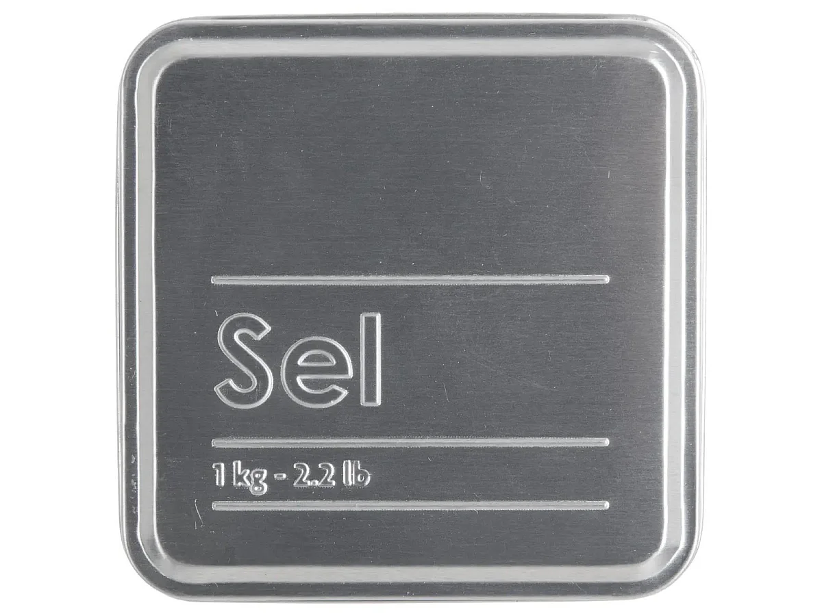 Boîte à Sel "Relief II" 17cm Noir