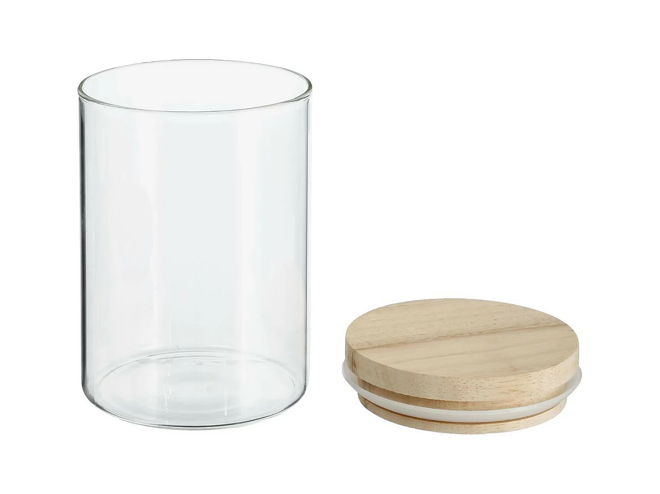 Bocal en Verre "Pops" 600ml Transparent & Naturel