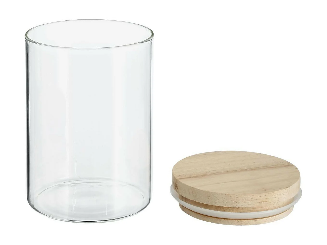 Bocal en Verre "Pops" 600ml Transparent & Naturel