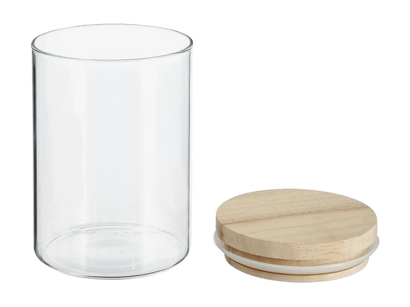 Bocal en Verre "Pops" 600ml Transparent & Naturel