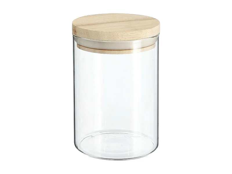 Bocal en Verre "Pops" 600ml Transparent & Naturel