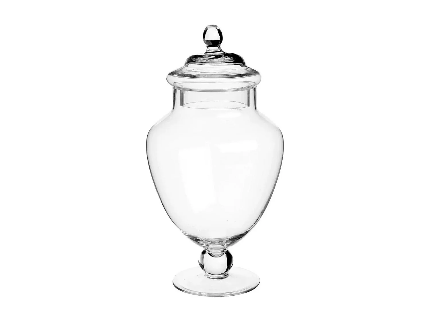 Bonbonnière sur Pied en Verre "Elma" 30cm Transparent