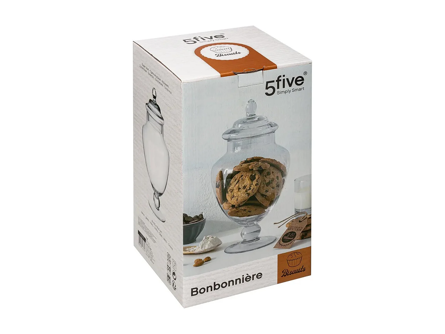 Bonbonnière sur Pied en Verre "Elma" 30cm Transparent