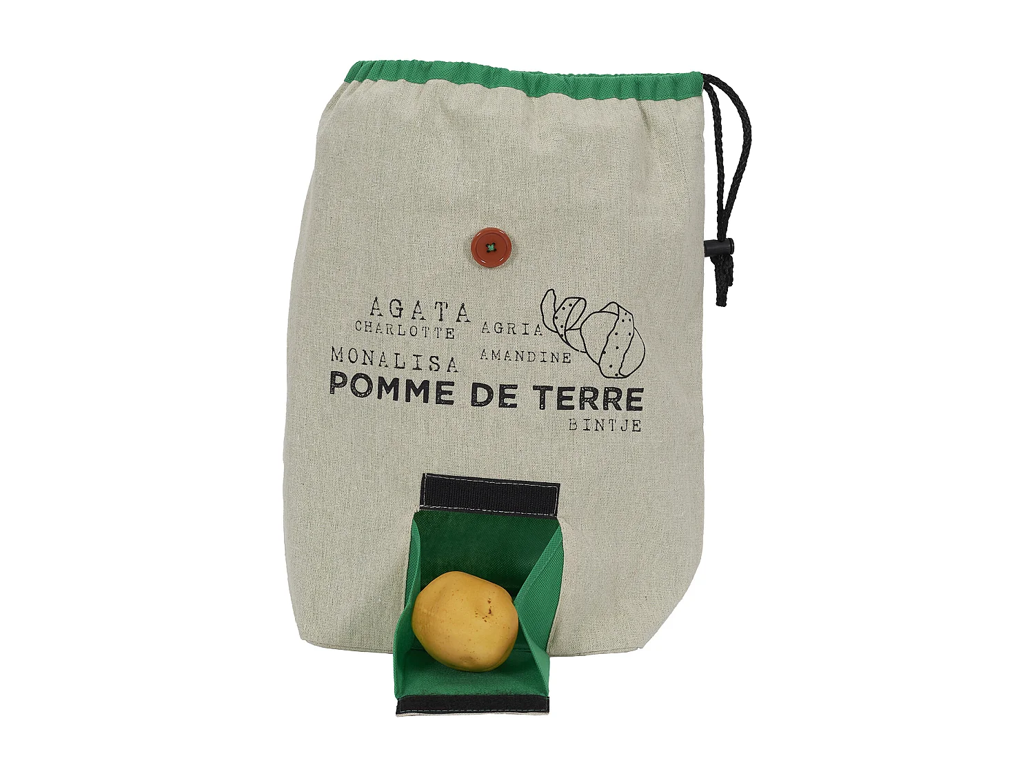 Sac Distributeur Pomme De Terre 27x12x42cm Beige