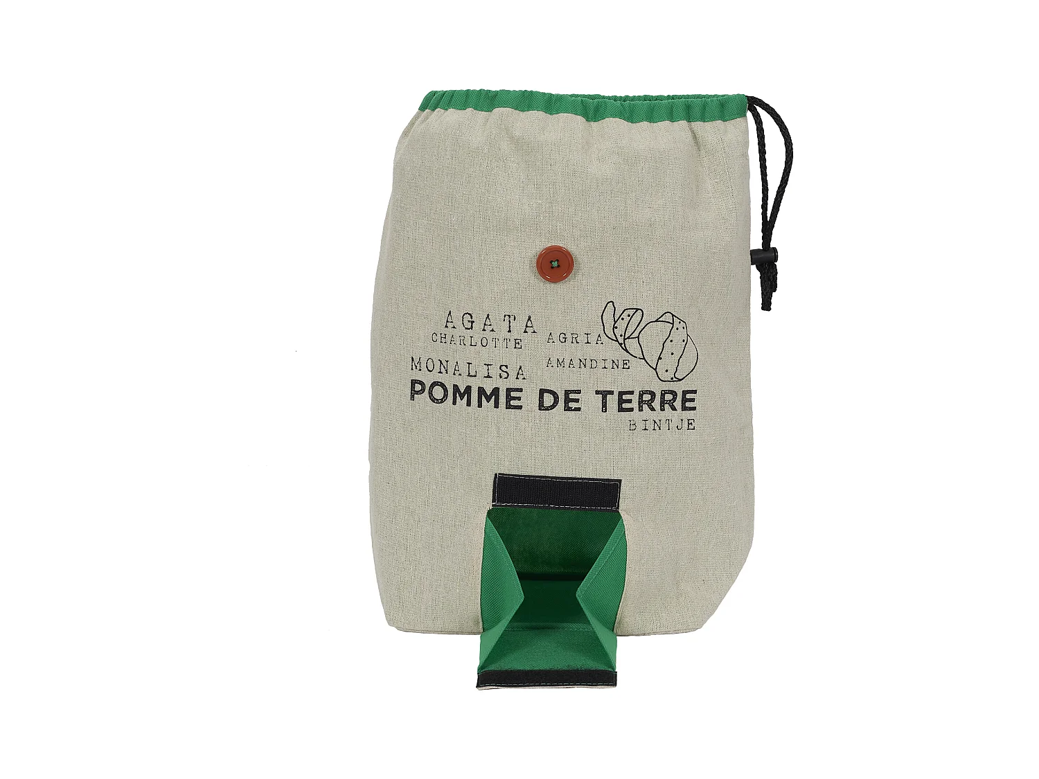 Sac Distributeur Pomme De Terre 27x12x42cm Beige