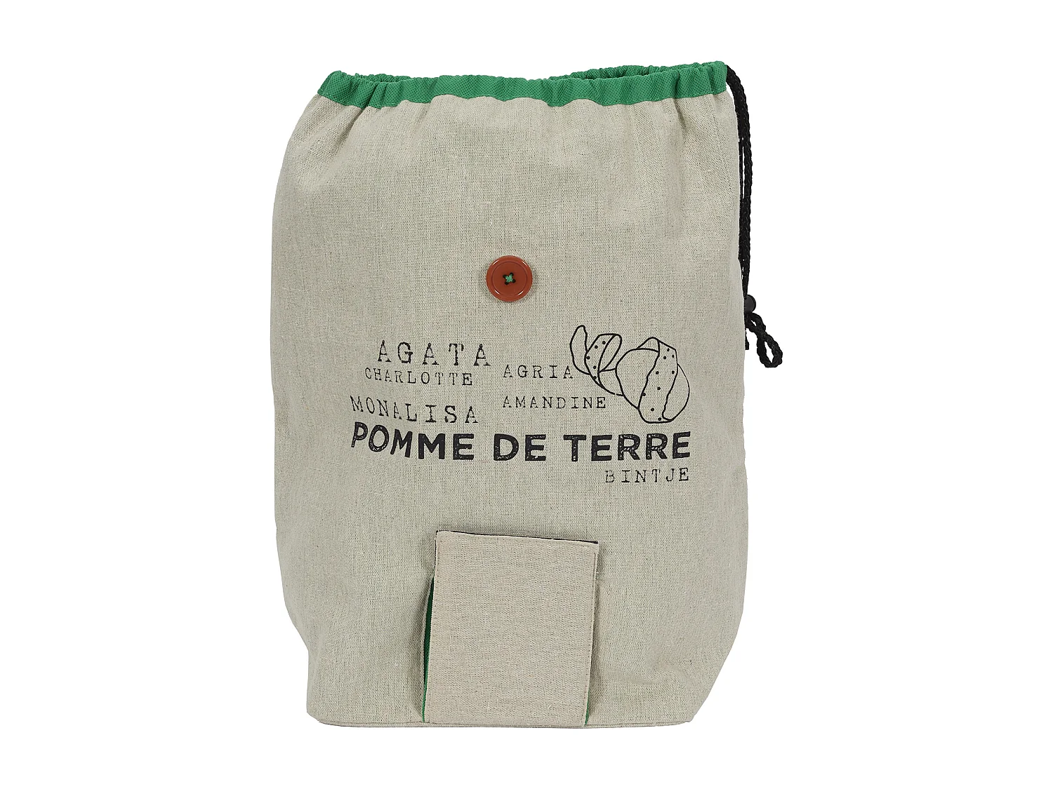 Sac Distributeur Pomme De Terre 27x12x42cm Beige