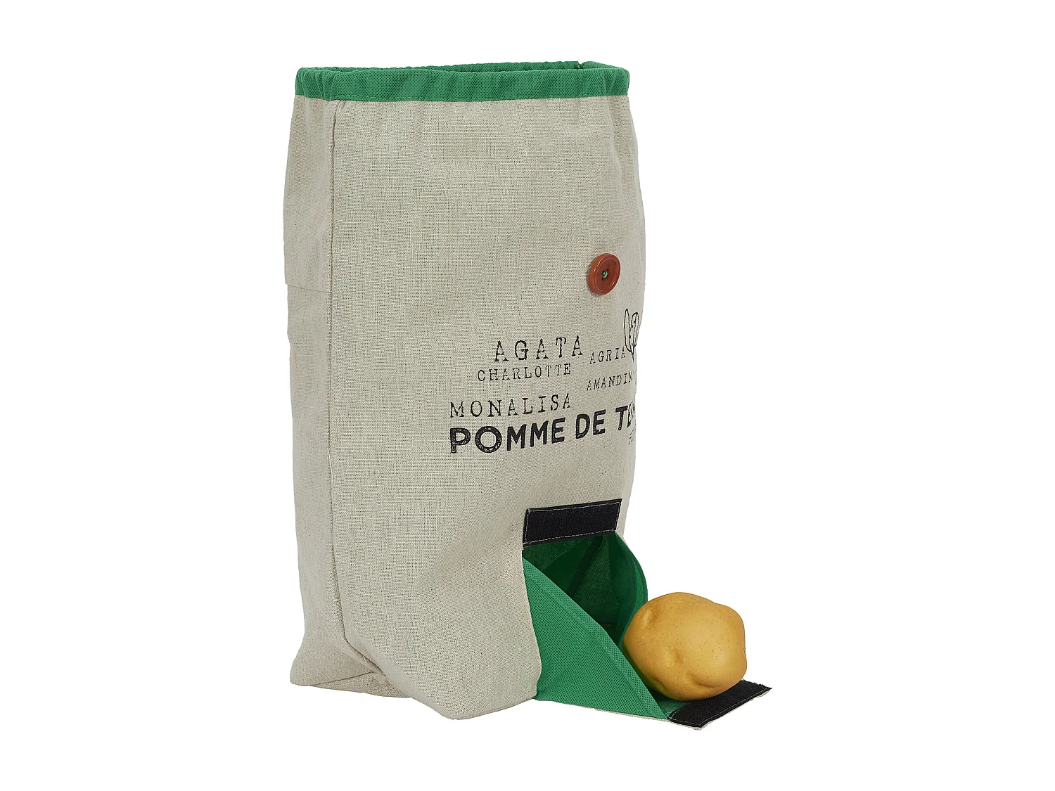 Sac Distributeur Pomme De Terre 27x12x42cm Beige