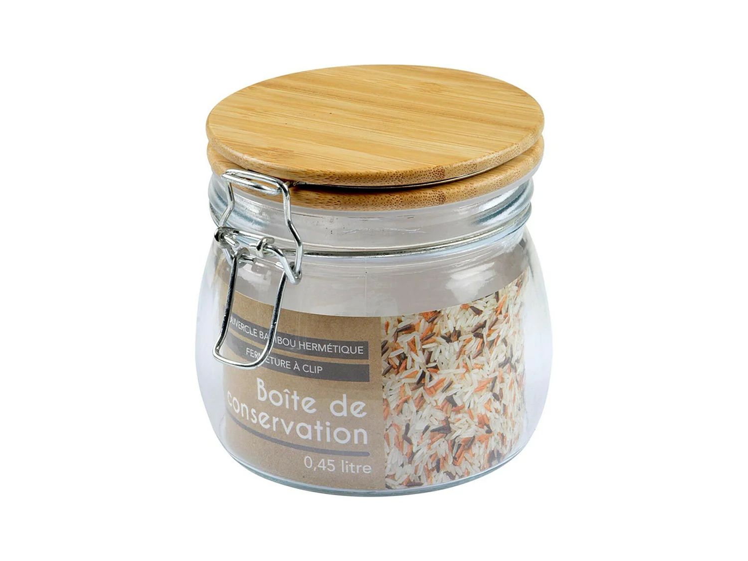 Boîte de Conservation Hermétique "Bambou" 0,45L Beige
