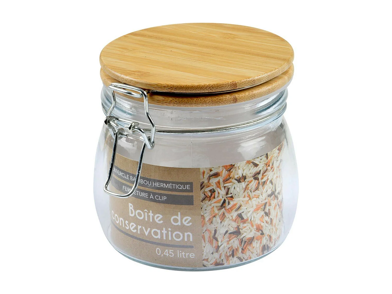 Boîte de Conservation Hermétique "Bambou" 0,45L Beige