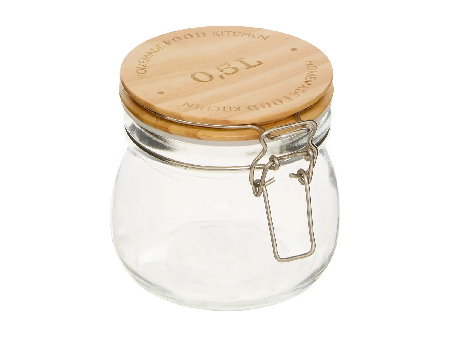 Bocal en Verre "Wording" 0,5L Transparent