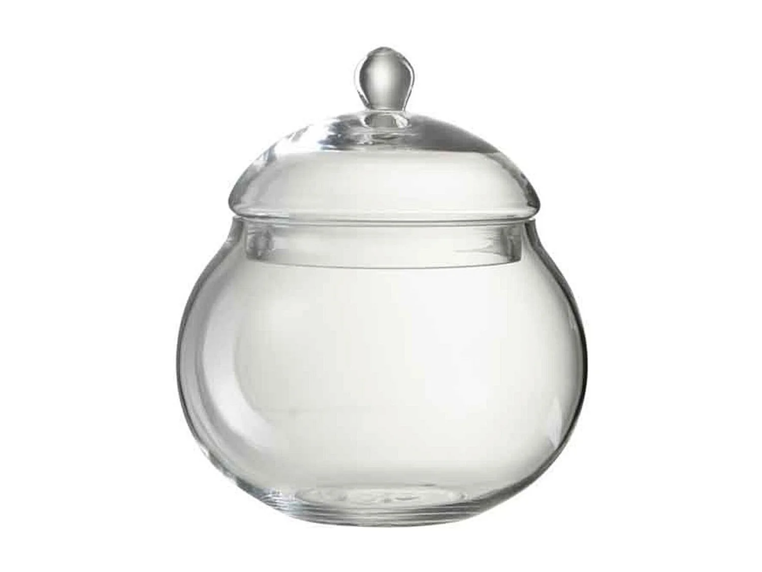 Bocal en Verre Design "Boule" 23cm Transparent