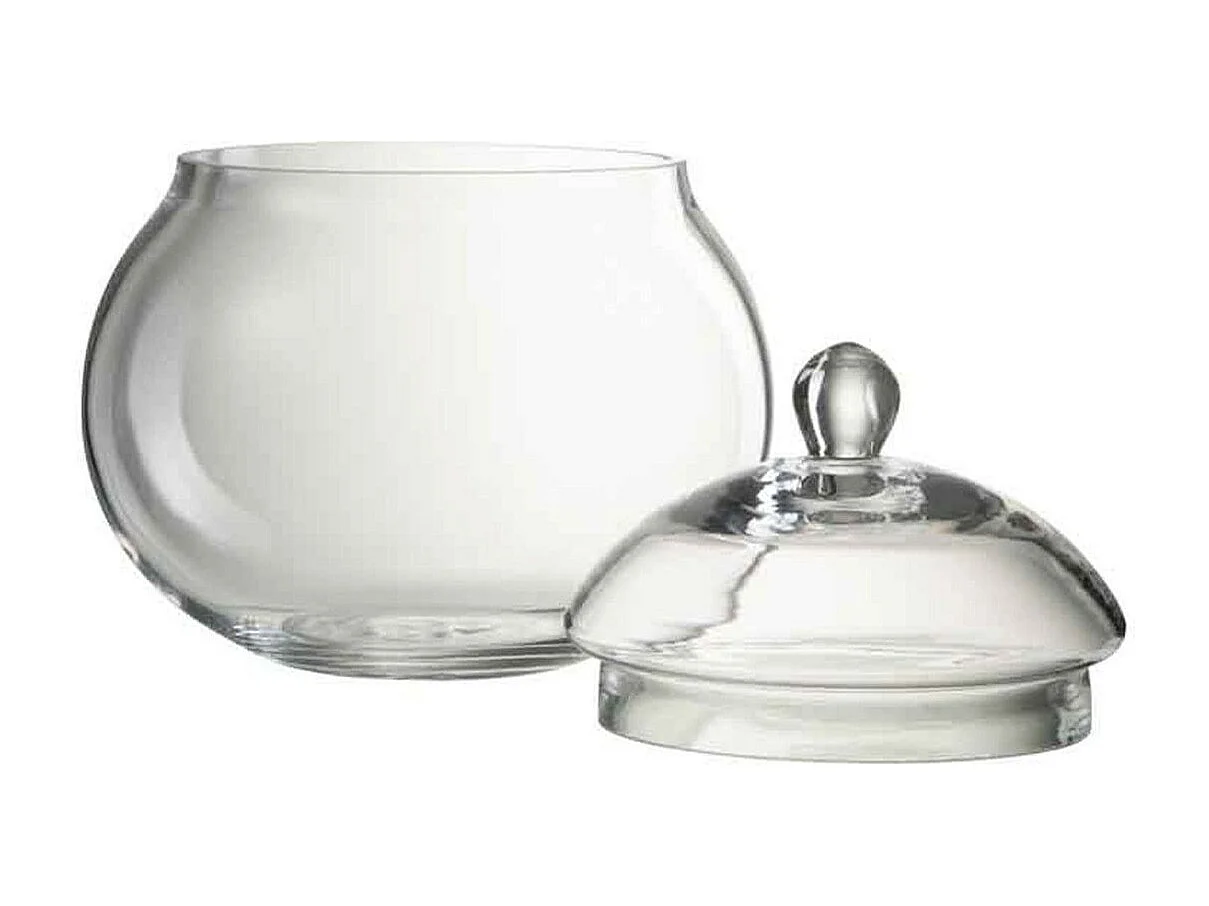 Bocal en Verre Design "Boule" 23cm Transparent