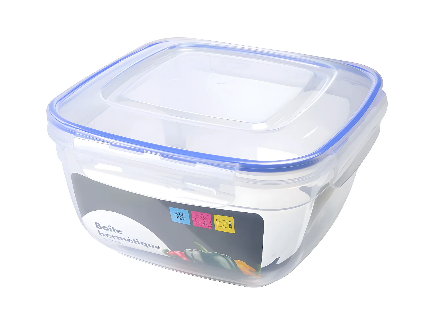 Boîte de Conservation Carrée "Tuny" 3,75L Bleu