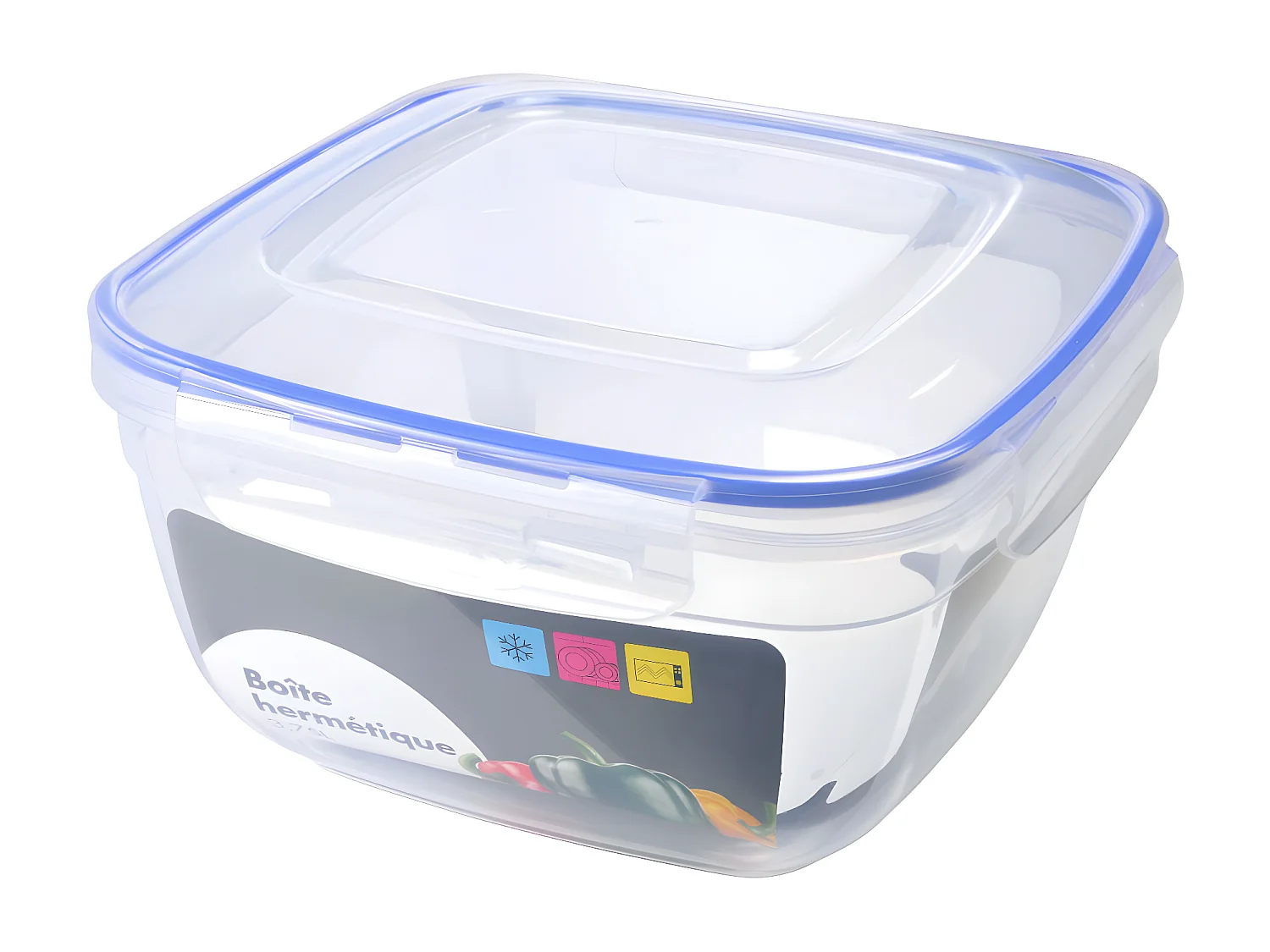 Boîte de Conservation Carrée "Tuny" 3,75L Bleu