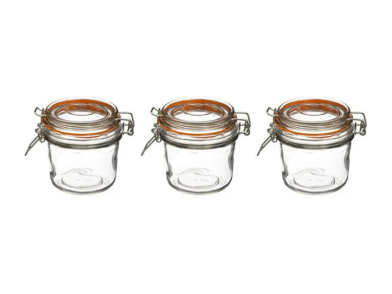 Lot de 3 Pots en Verre "Terrine" 325mL Transparent