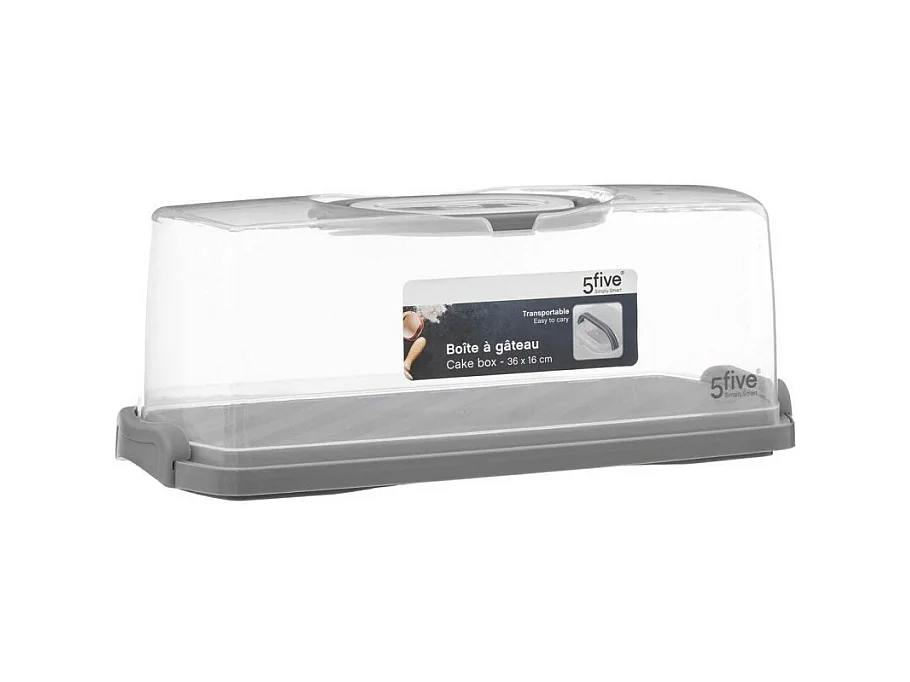 Boîte de Conservation Gâteaux "Cake" 36cm Gris