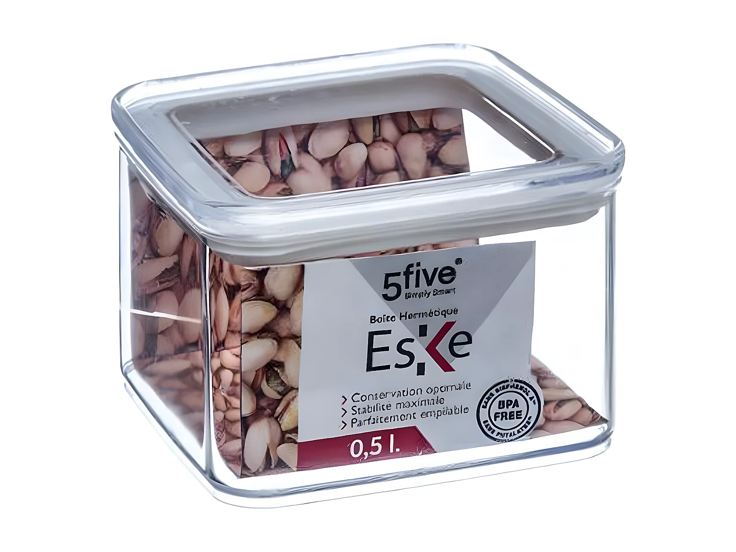 Boîte de Conservation Carrée "Eske" 500ml Blanc