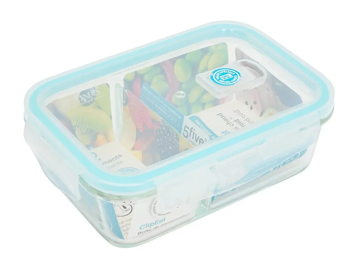 Boîte de Conservation Verre "Clipeat" 0,7L Bleu