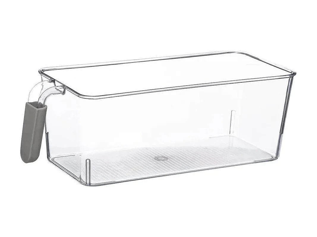 Bac de Rangement Frigo "Poignée" 12cm Transparent