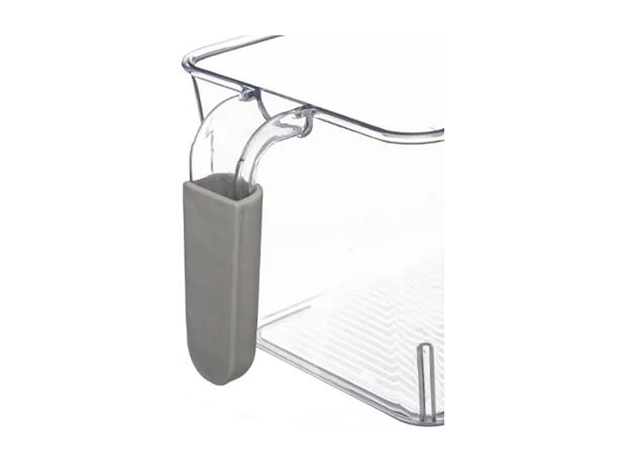Bac de Rangement Frigo "Poignée" 12cm Transparent