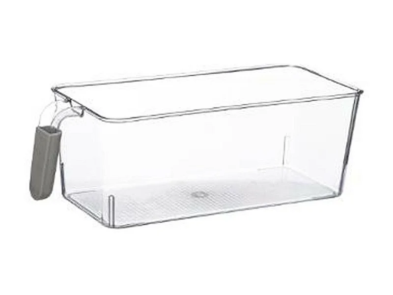 Bac de Rangement Frigo "Poignée" 12cm Transparent